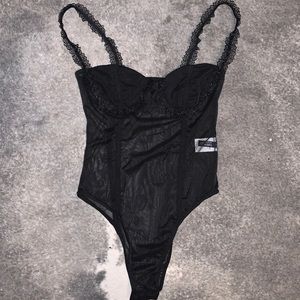 Black lace bodysuit
